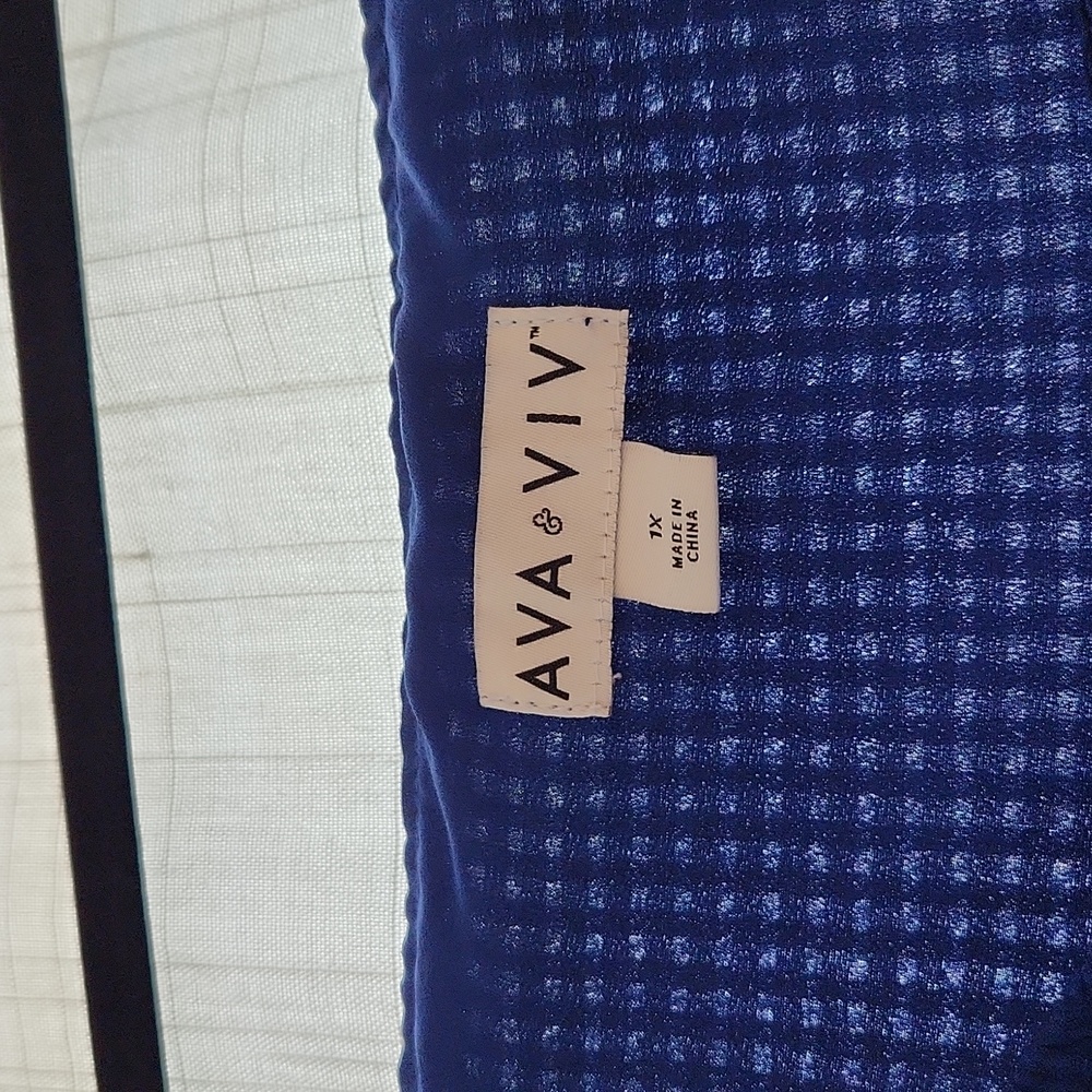 Ava and Viv dark blue gingham maxi dress - Picture 3 of 3